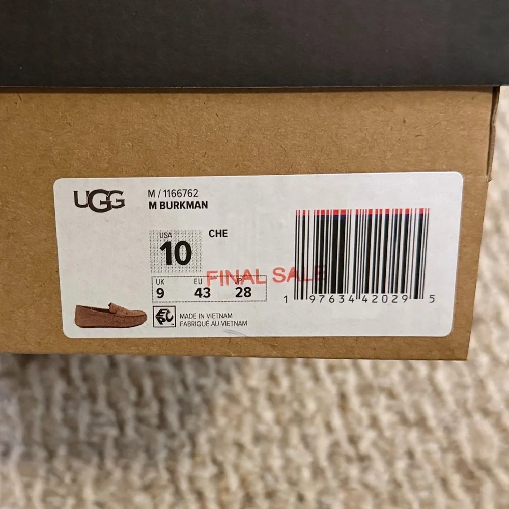 NWB UGG Men’s Burkman Leather Loafers - Picture 10 of 10